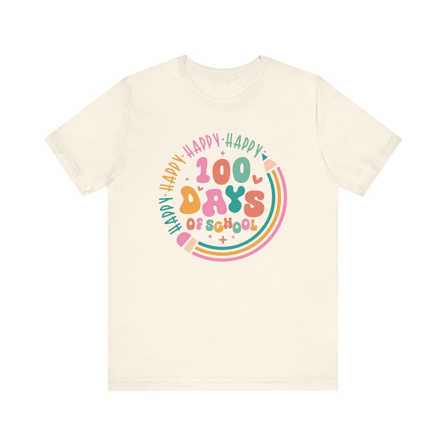 "100 Days of School" Cute Teacher T-shirt - Teacher Care Crate - T-Shirt