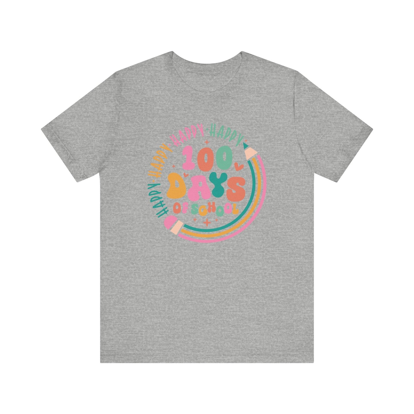 "100 Days of School" Cute Teacher T-shirt - Teacher Care Crate - T-Shirt