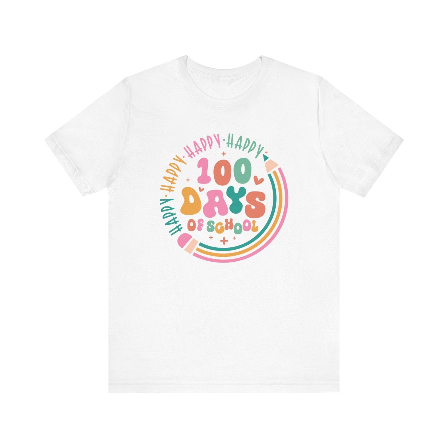 "100 Days of School" Cute Teacher T-shirt - Teacher Care Crate - T-Shirt