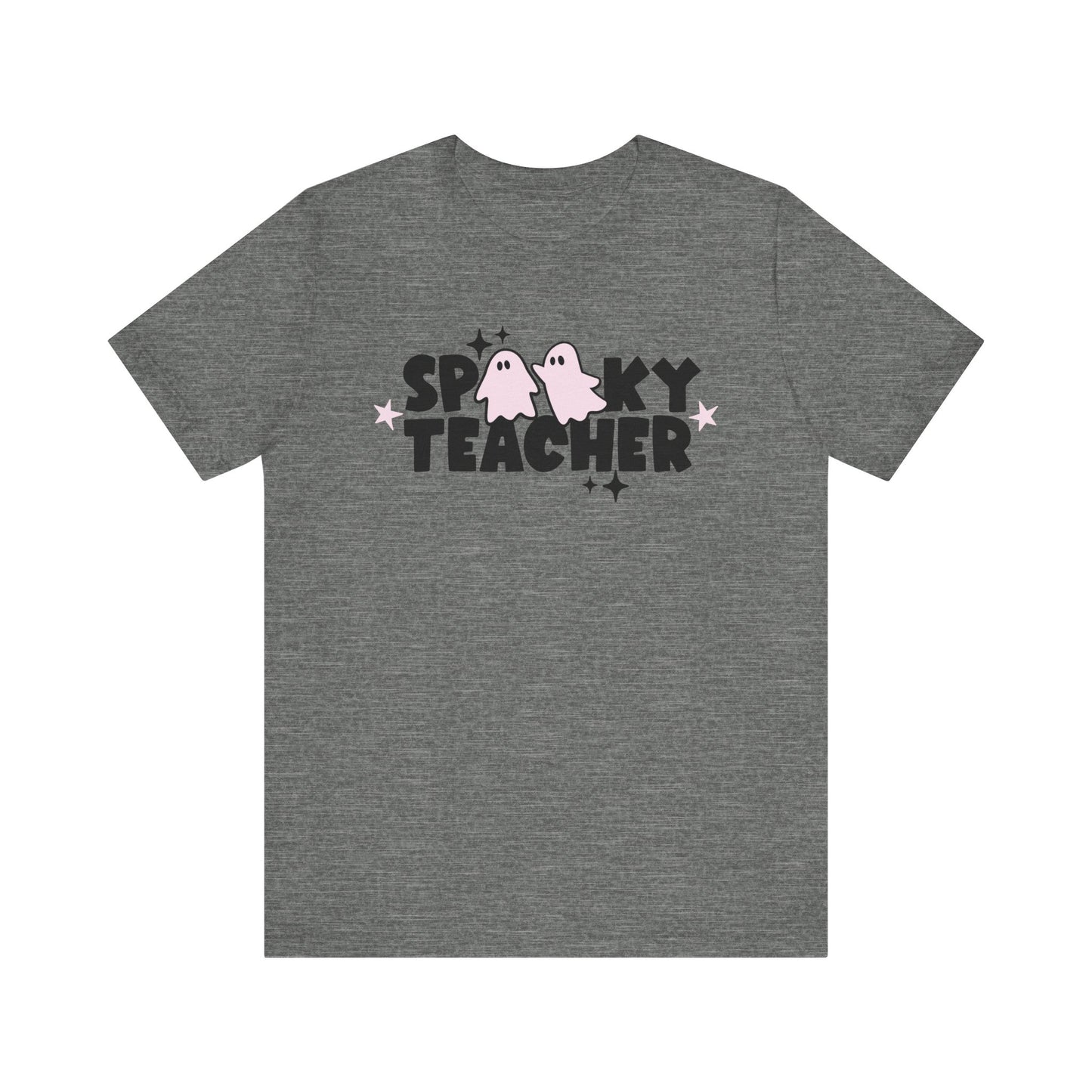"Spooky Teacher" Block Letter Halloween Teacher T-shirt
