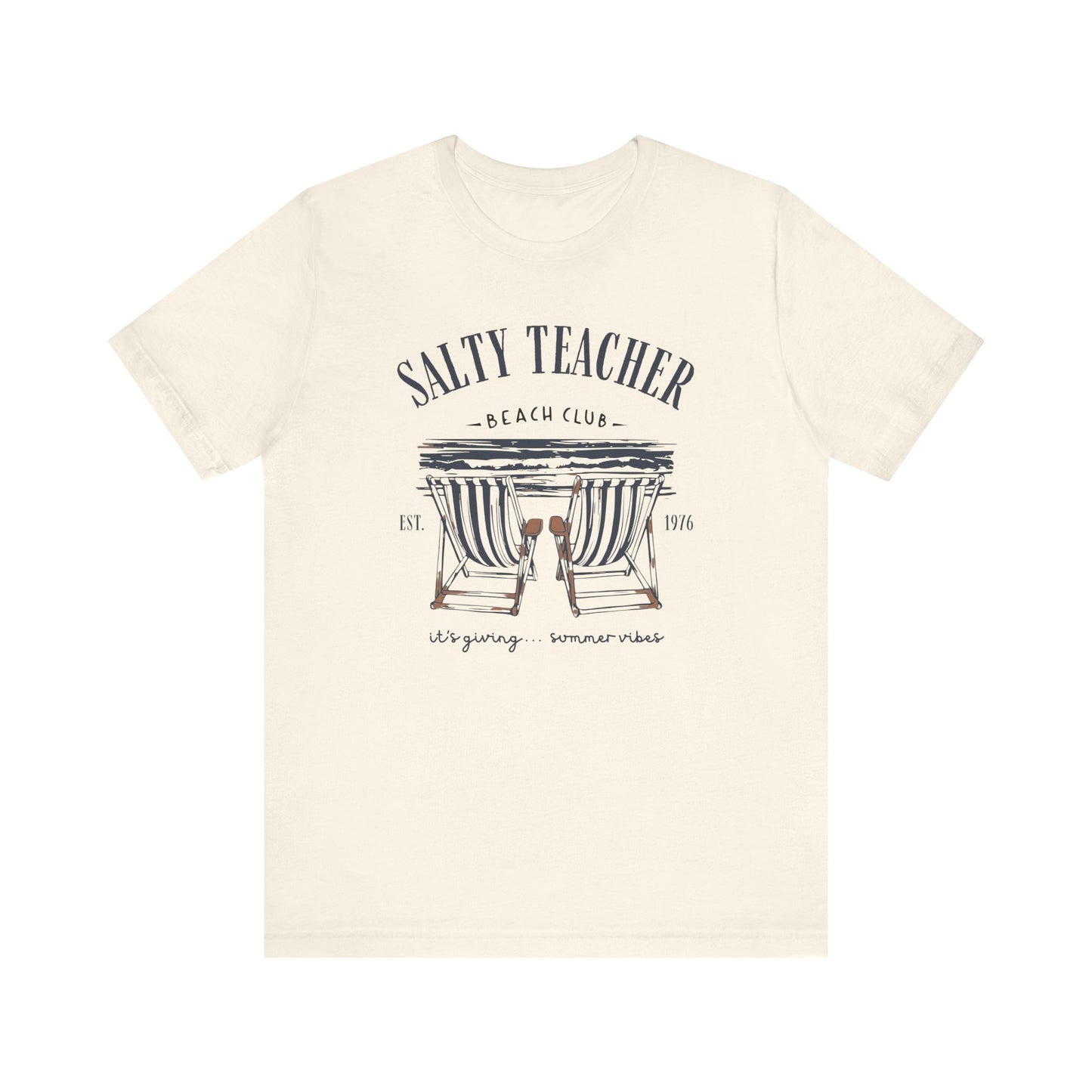 "Salty Teacher Beach Club" Beach Chairs Teacher T-shirt