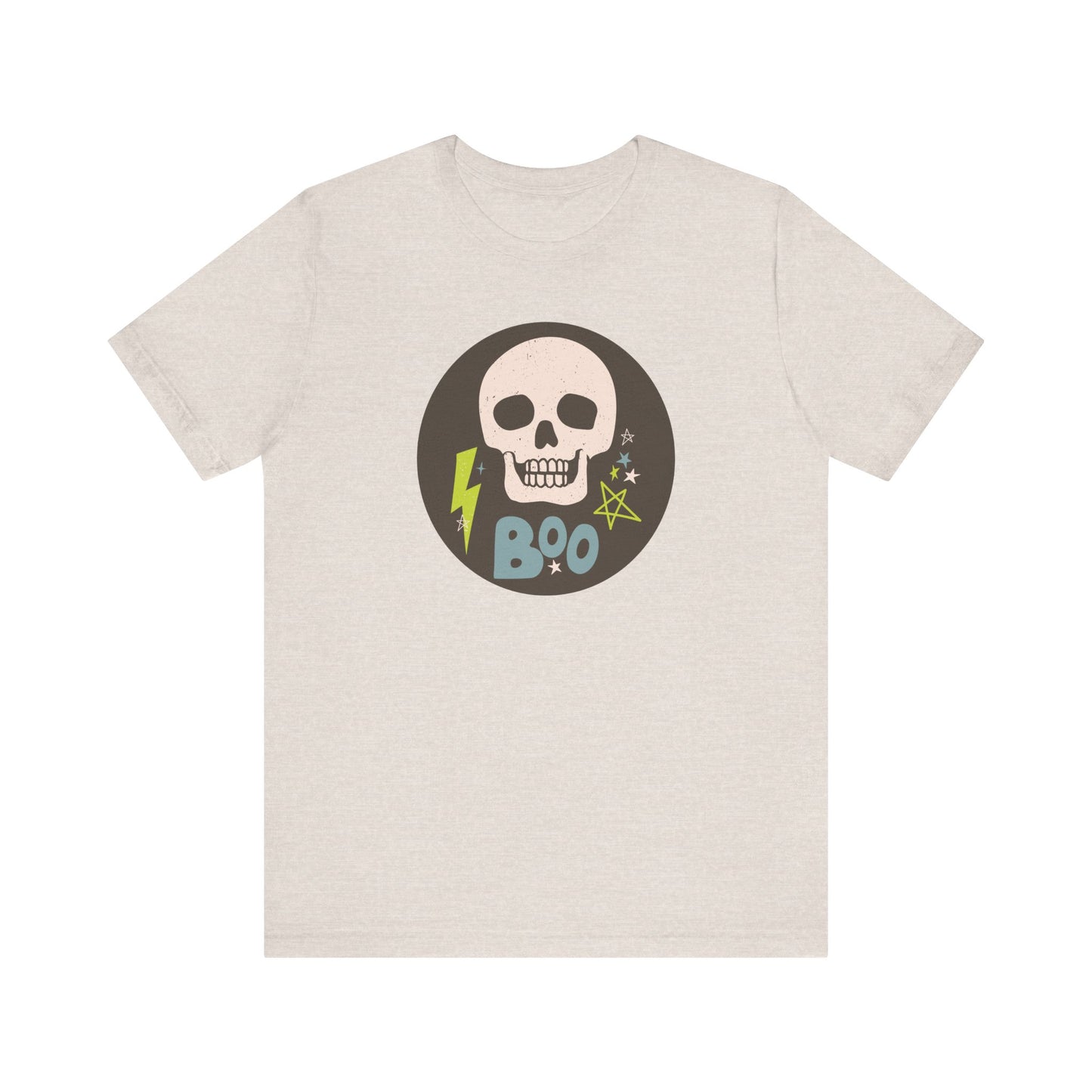 "Boo Circle Logo" Halloween Teacher T-shirt