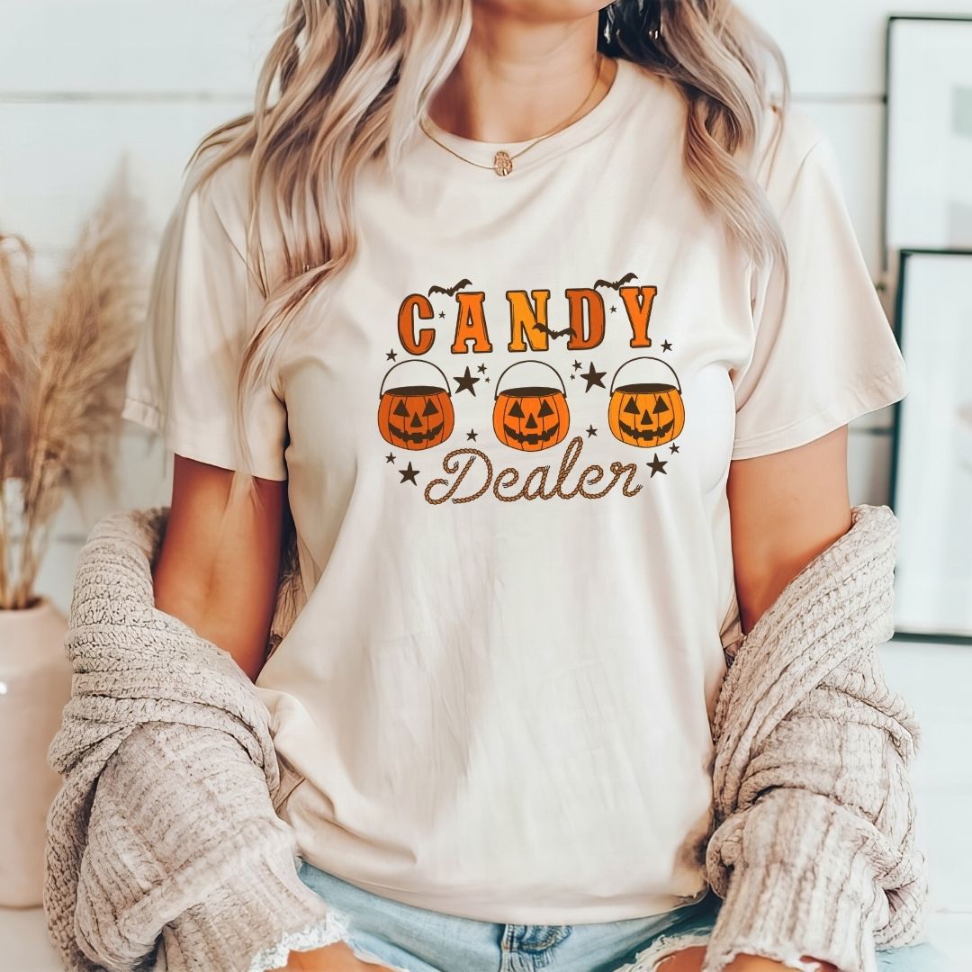 "Candy Dealer" Halloween Teacher T-shirt