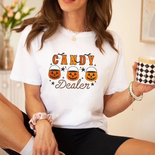 "Candy Dealer" Halloween Teacher T-shirt