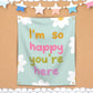 'So Happy You're Here' Hanging Tapestry