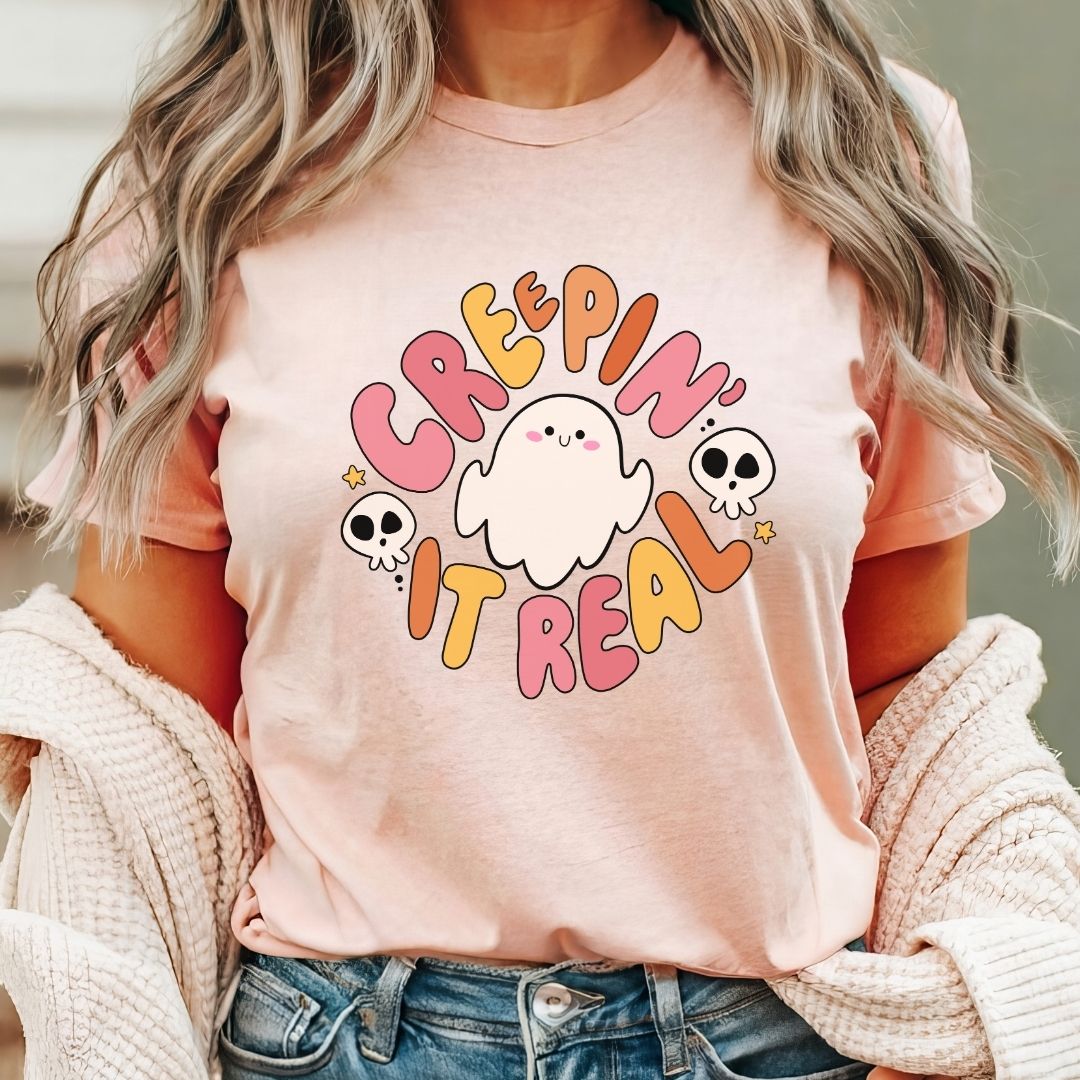 "Creepin It Real" Halloween Teacher T-shirt