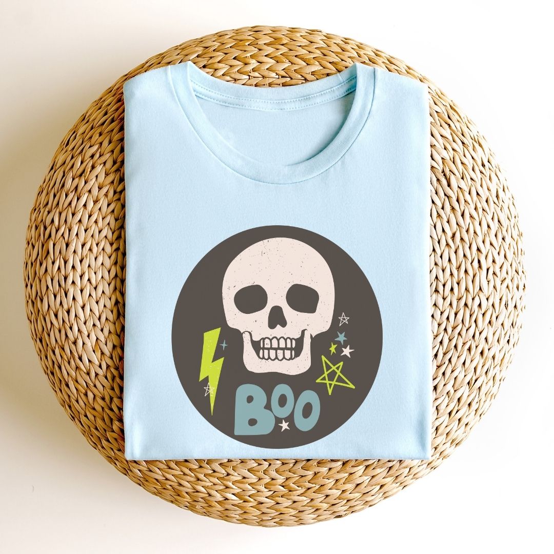 "Boo Circle Logo" Halloween Teacher T-shirt