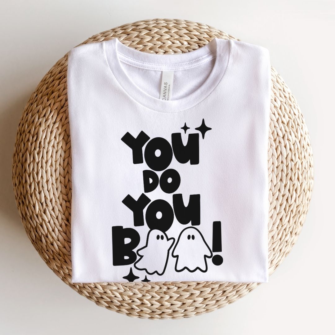 "You Do You Boo" Block Letter Halloween Teacher T-shirt
