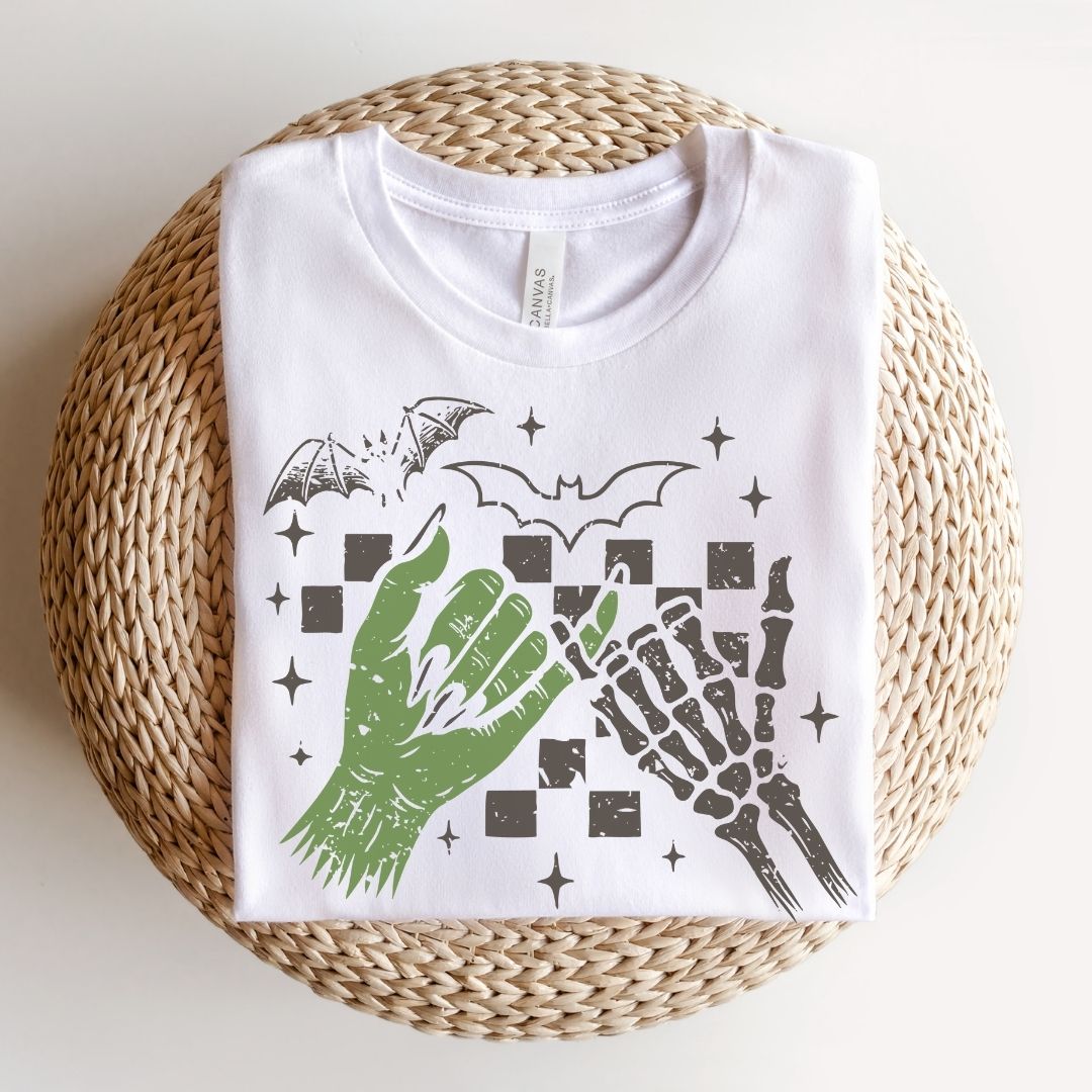 "Halloween Besties" Distressed Halloween Teacher T-shirt