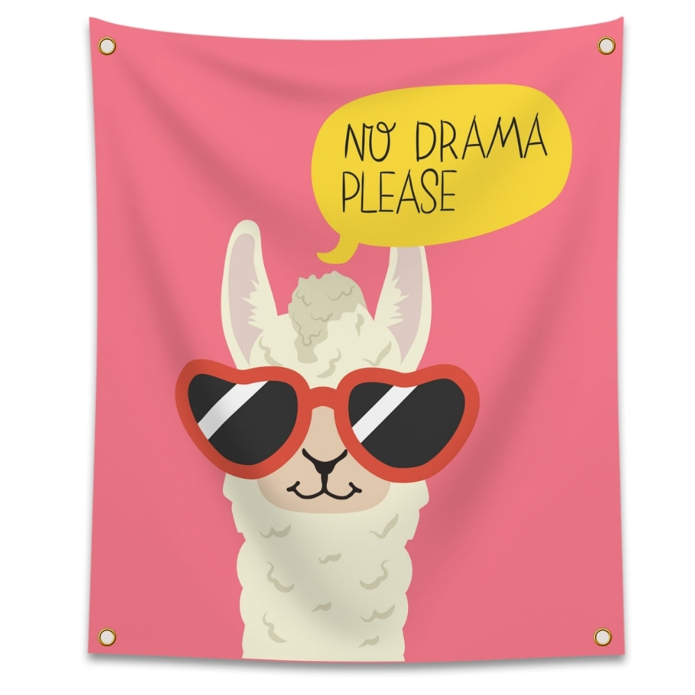 'No Drama Please' Hanging Tapestry