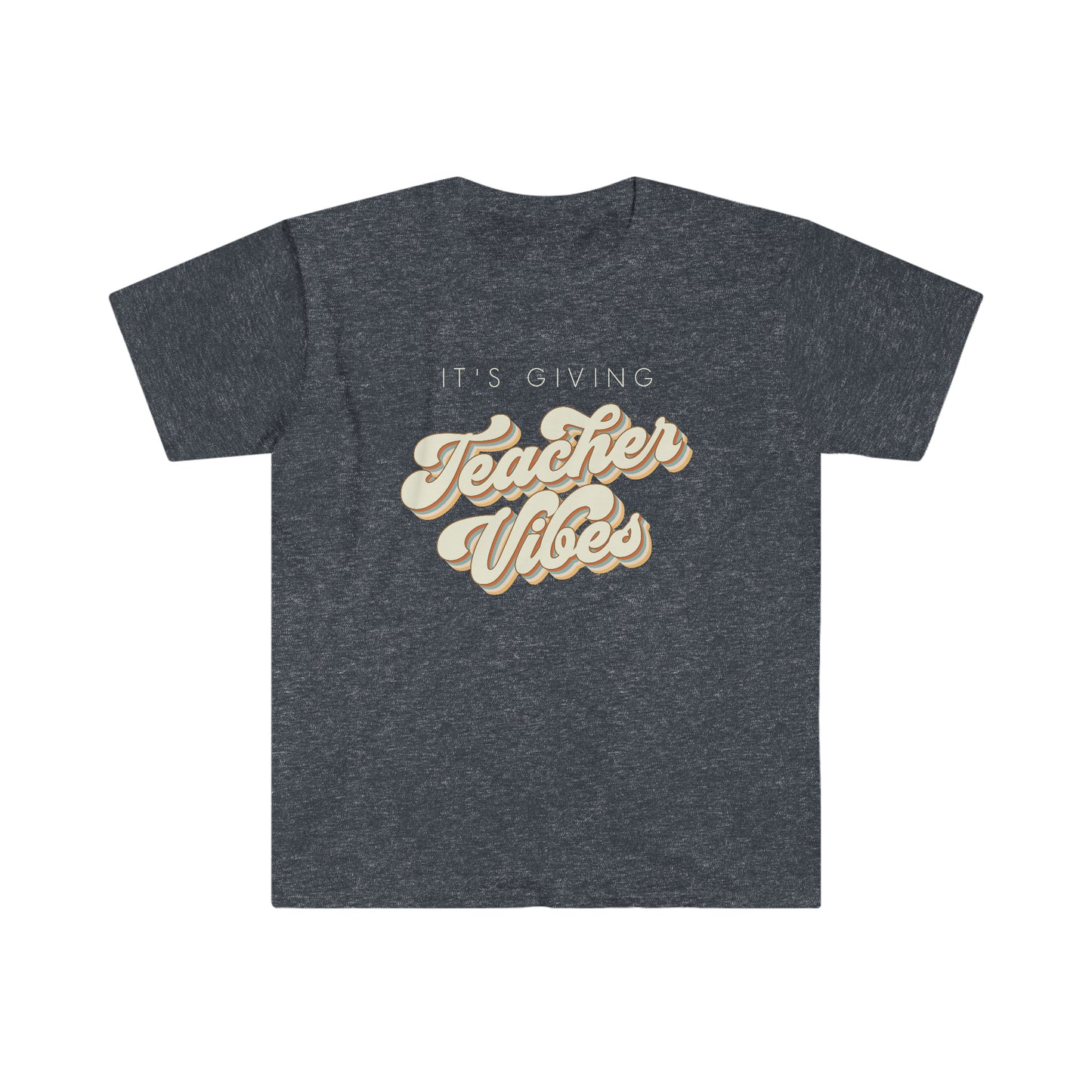 "It's Giving Teacher Vibes" Neutral Teacher T-shirt