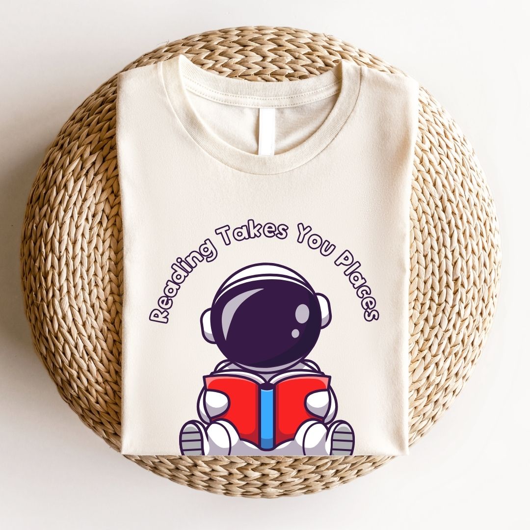 "Reading Takes You Places" Teacher T-shirt
