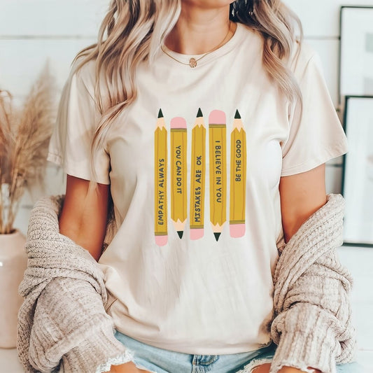 "Affirmation Pencils" Teacher T-shirt