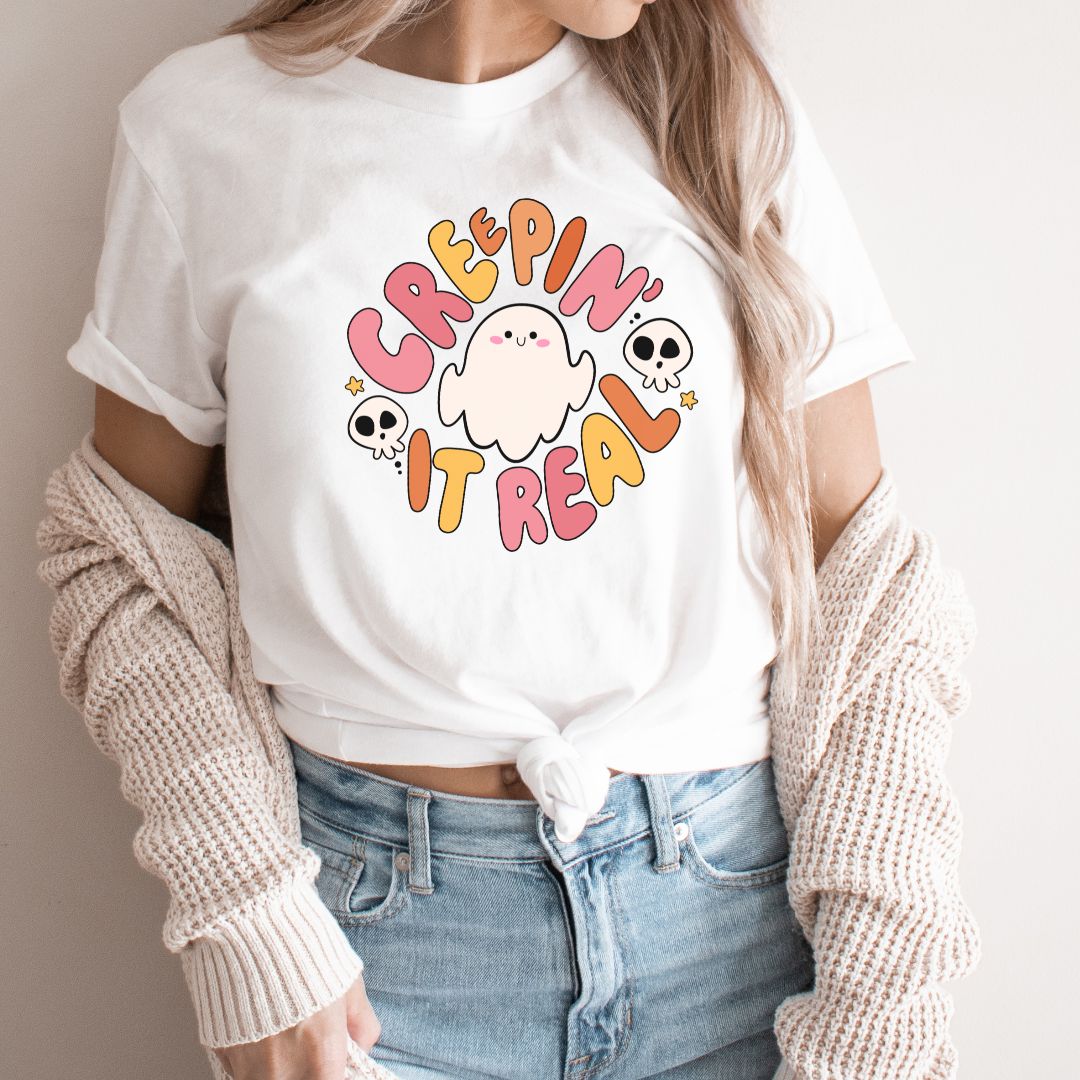 "Creepin It Real" Halloween Teacher T-shirt