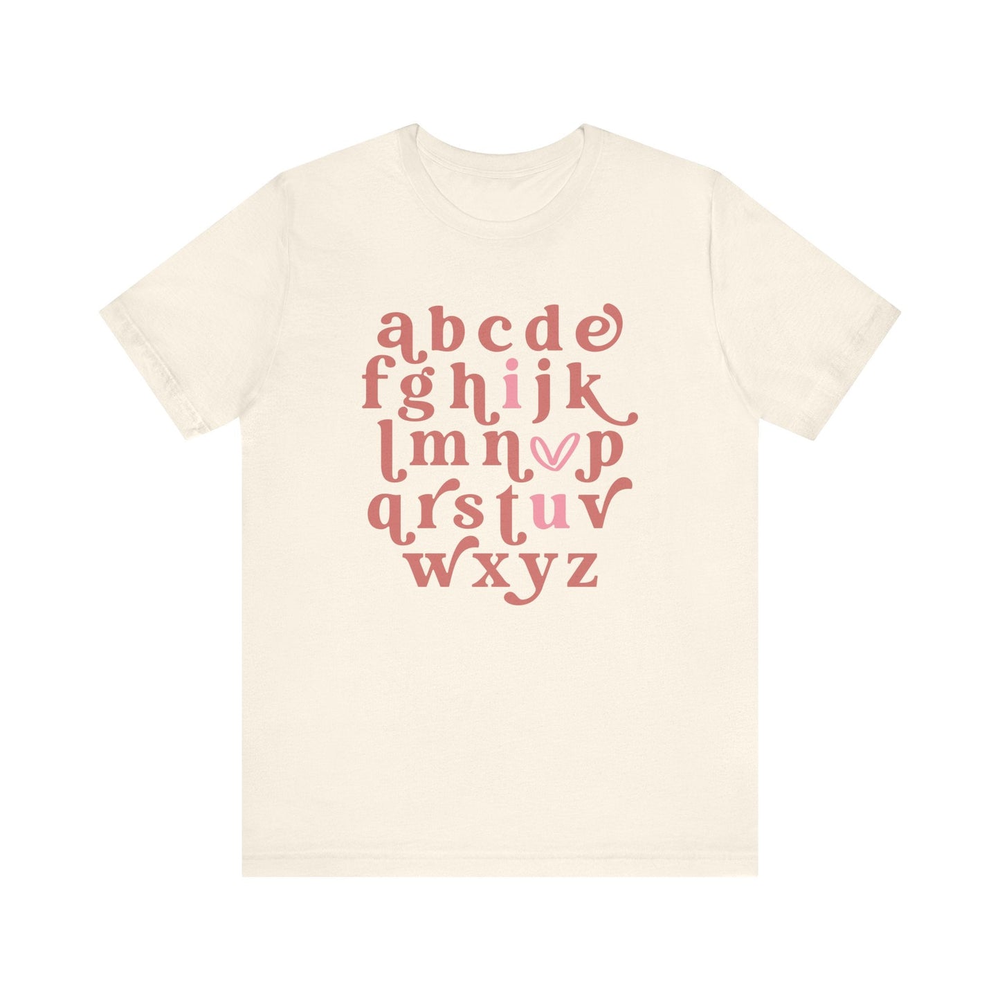 "Alphabet I Heart U" Teacher T-shirt - Teacher Care Crate - T-Shirt