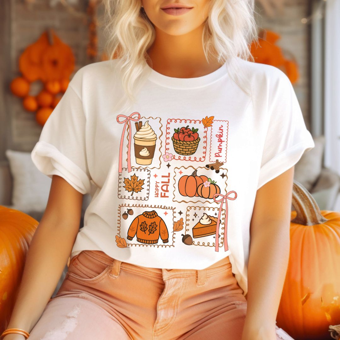 "Autumn Collage" Fall Teacher T-shirt - Teacher Care Crate - T-Shirt