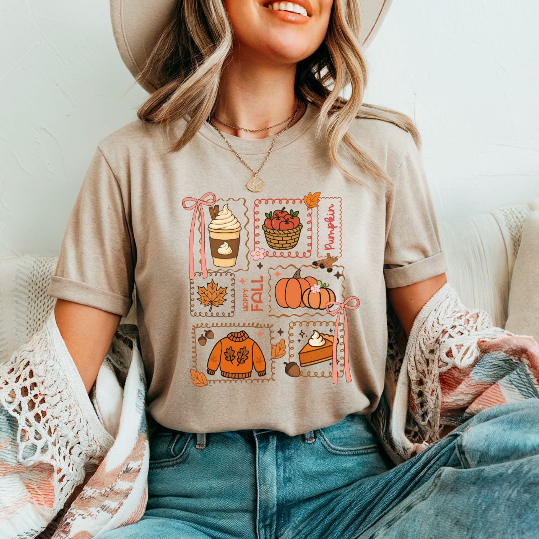 "Autumn Collage" Fall Teacher T-shirt - Teacher Care Crate - T-Shirt