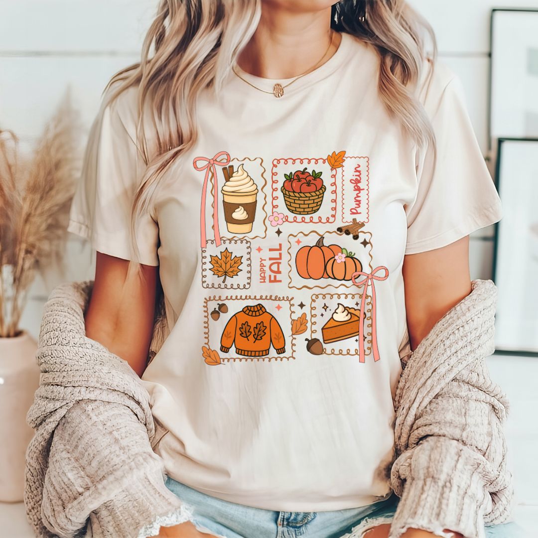 "Autumn Collage" Fall Teacher T-shirt - Teacher Care Crate - T-Shirt