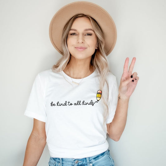 "Be Kind to All Kinds" Teacher T-shirt - Teacher Care Crate - T-Shirt