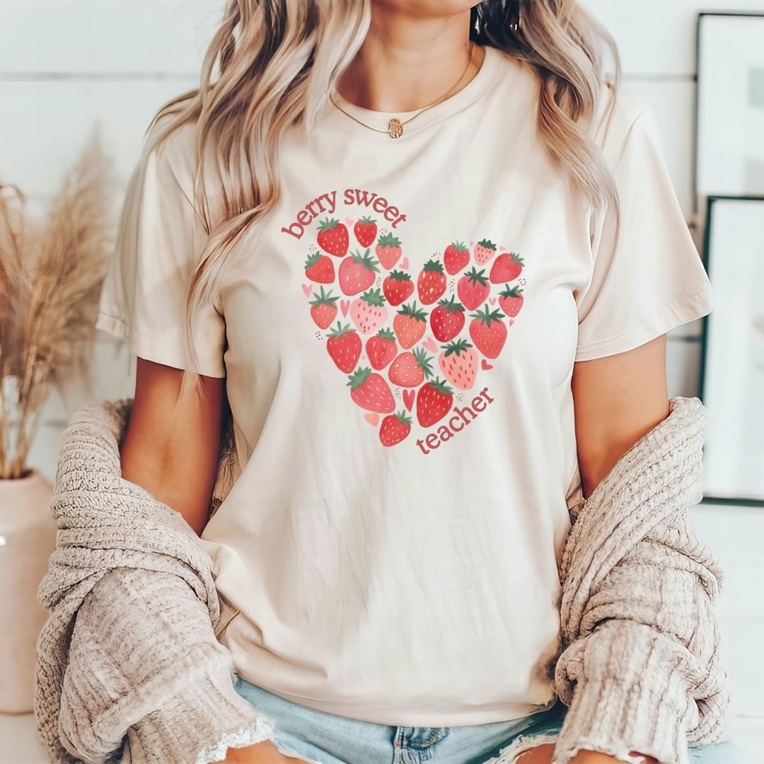 "Berry Sweet Teacher" Teacher T-shirt - Teacher Care Crate - T-Shirt