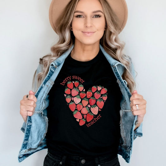 "Berry Sweet Teacher" Teacher T-shirt - Teacher Care Crate - T-Shirt