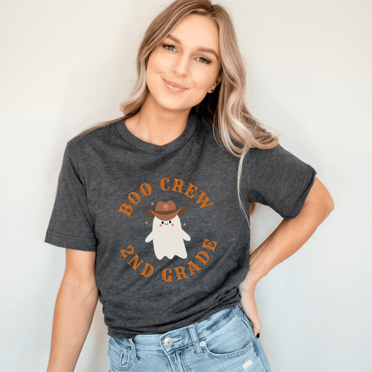 "Boo Crew 2nd Grade" Second Teacher T-shirt - Teacher Care Crate - T-Shirt