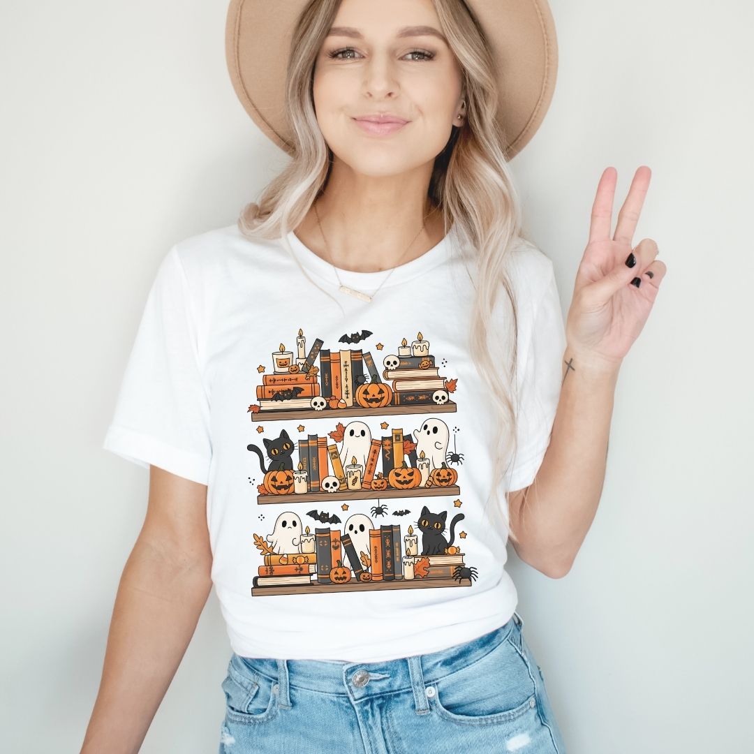 "Booooookshelf" Halloween Teacher T-shirt - Teacher Care Crate - T-Shirt