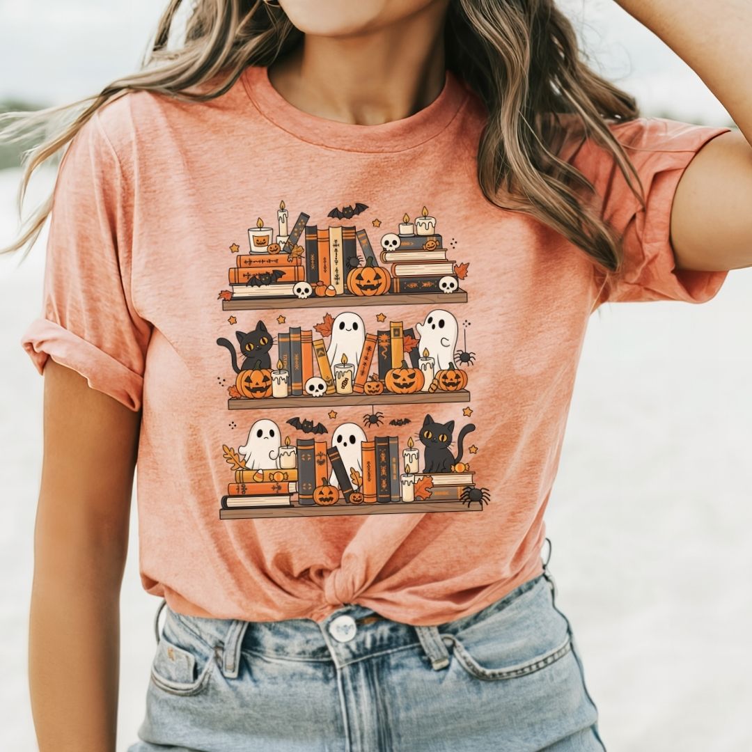 "Booooookshelf" Halloween Teacher T-shirt - Teacher Care Crate - T-Shirt