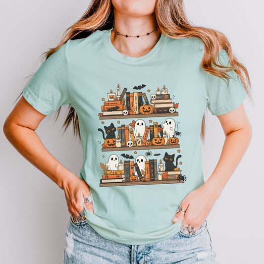 "Booooookshelf" Halloween Teacher T-shirt - Teacher Care Crate - T-Shirt