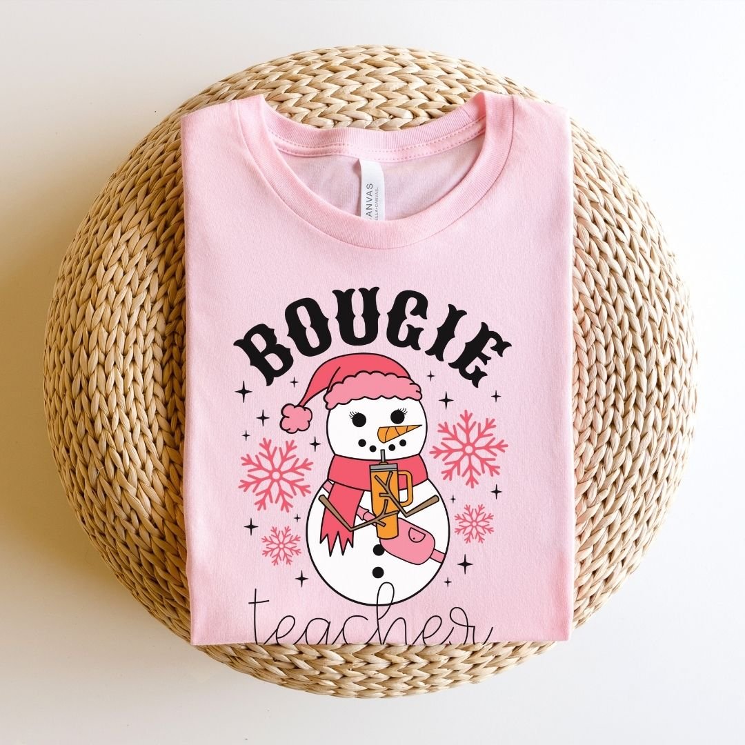 "Bougie Teacher" Holiday Teacher T-shirt - Teacher Care Crate - T-Shirt