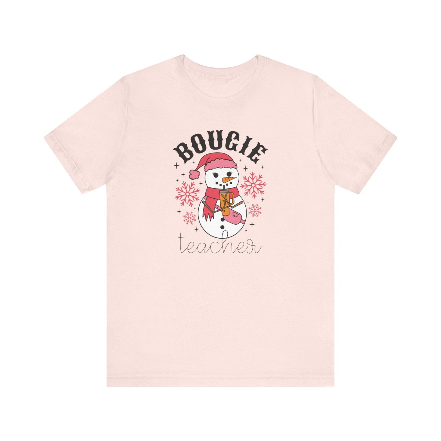 "Bougie Teacher" Holiday Teacher T-shirt - Teacher Care Crate - T-Shirt