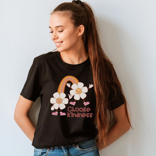 "Choose Kindness" Rainbow Teacher T-shirt - Teacher Care Crate - T-Shirt