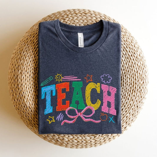 "Crayon Teach" Teacher T-shirt - Teacher Care Crate - T-Shirt