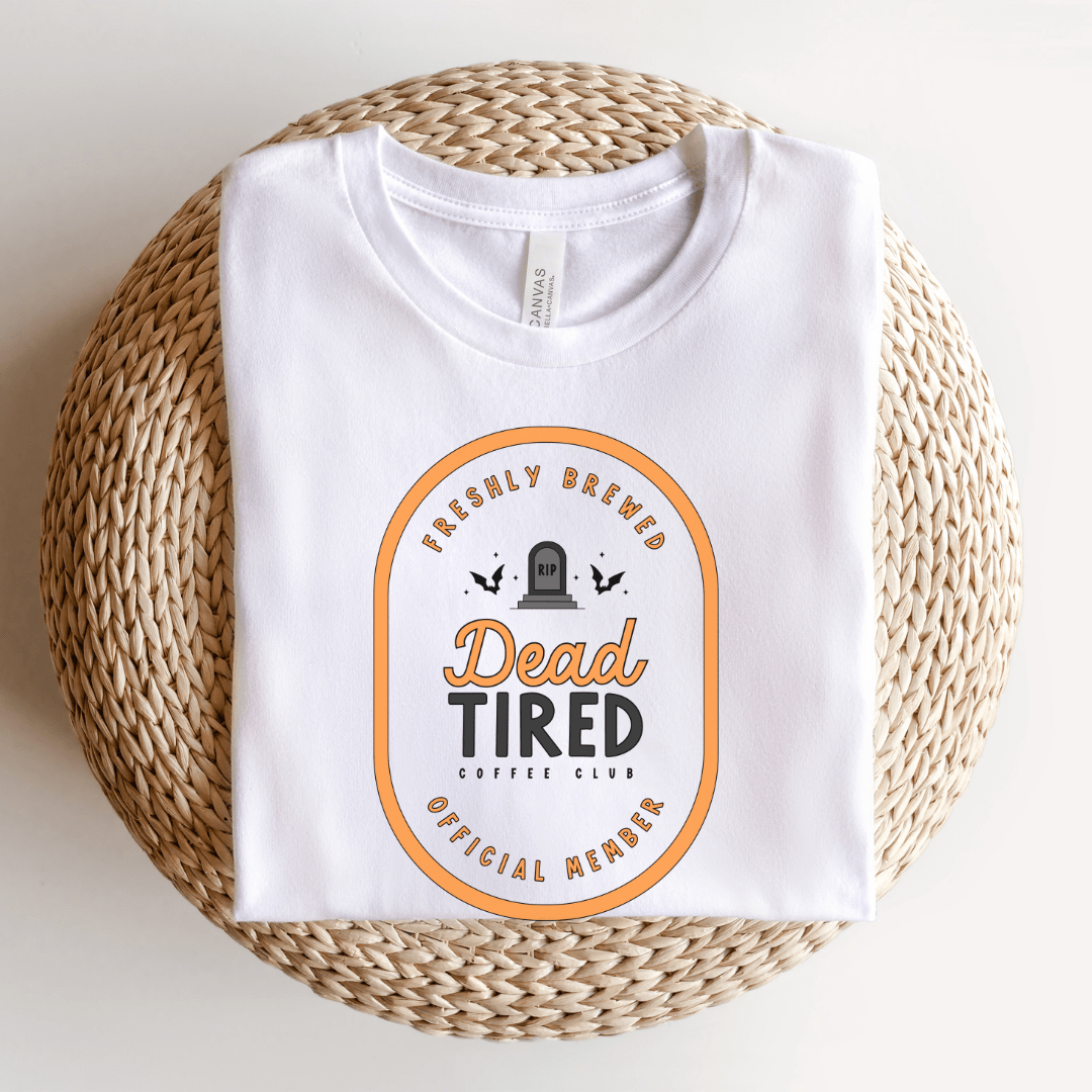"Dead Tired" Funny Halloween Teacher T-shirt - Teacher Care Crate - T-Shirt
