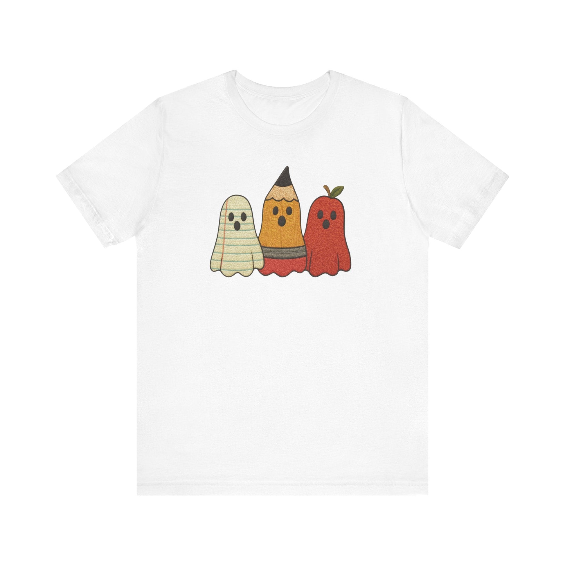 "Faux Embroidery Ghosts" Teacher T-shirt - Teacher Care Crate - T-Shirt