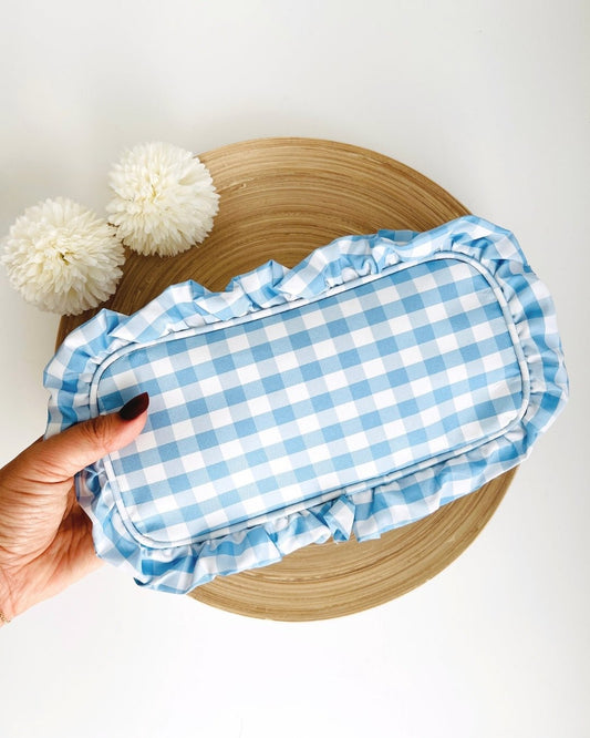 Gingham Ruffle Pencil Bag - Teacher Care Crate -