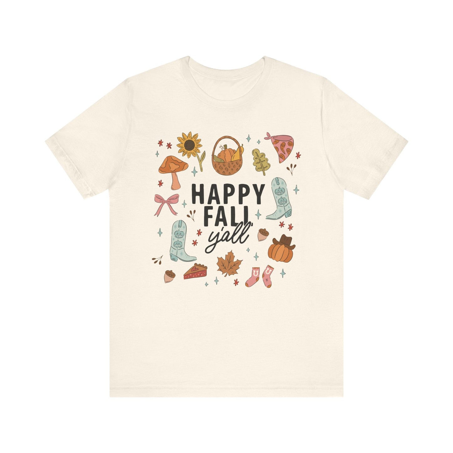 "Happy Fall Ya'll" Leaves Teacher T-shirt - Teacher Care Crate - T-Shirt
