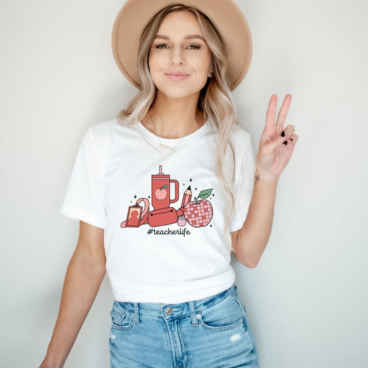 "Hashtag Teacher Life" Teacher T-Shirt - Teacher Care Crate - T-Shirt