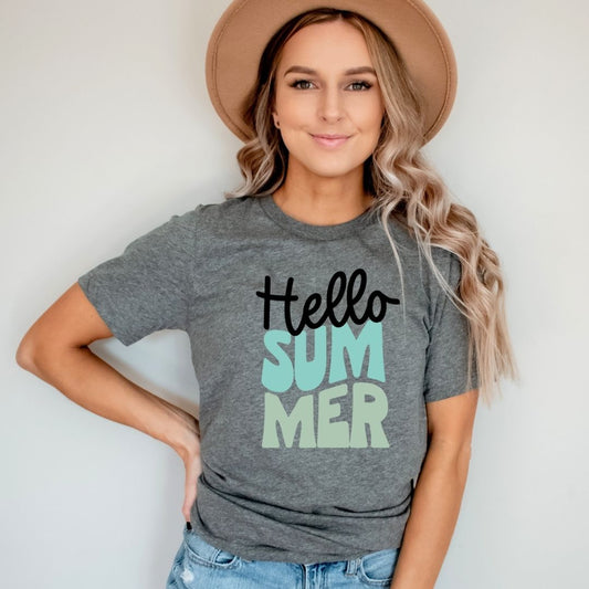 "Hello Summer" Teacher T-shirt - Teacher Care Crate - T-Shirt