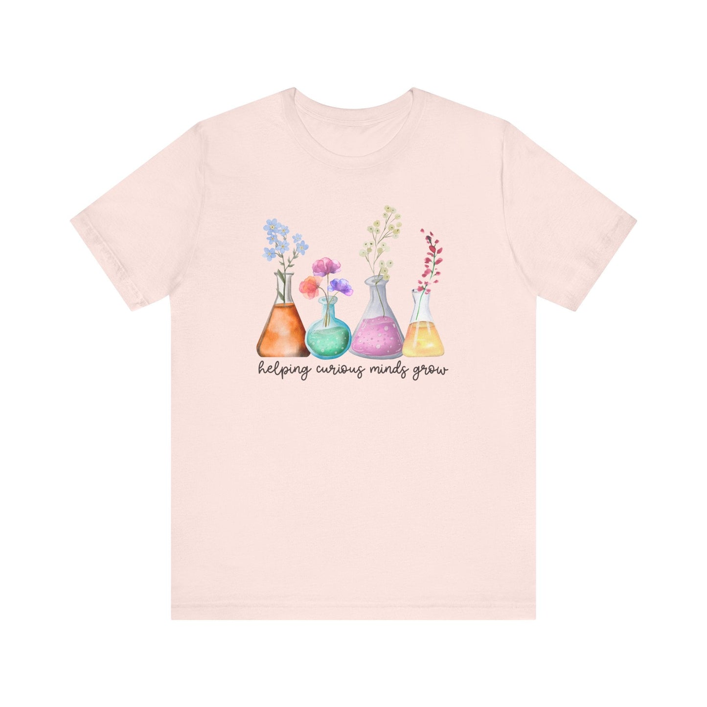 "Helping Curious Minds Grow" Science Teacher T-shirt - Teacher Care Crate - T-Shirt