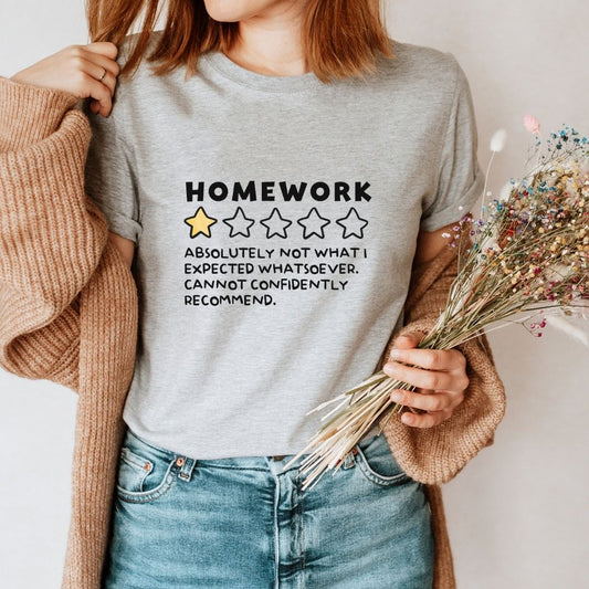 "Homework: 1 Star" Funny Teacher T-shirt - Teacher Care Crate - T-Shirt