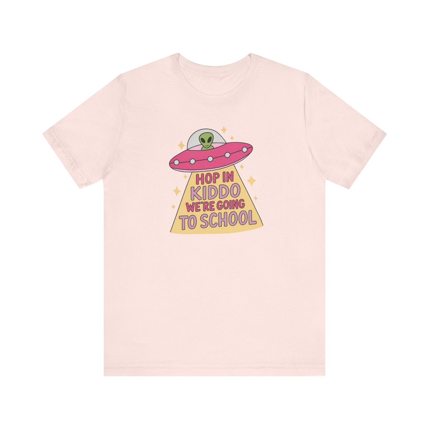 "Hop in Kiddo We're Going to School" Funny Teacher T-shirt - Teacher Care Crate - T-Shirt