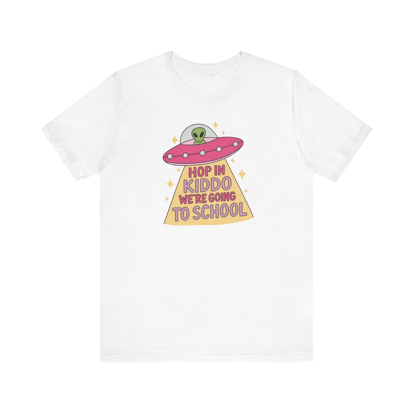 "Hop in Kiddo We're Going to School" Funny Teacher T-shirt - Teacher Care Crate - T-Shirt