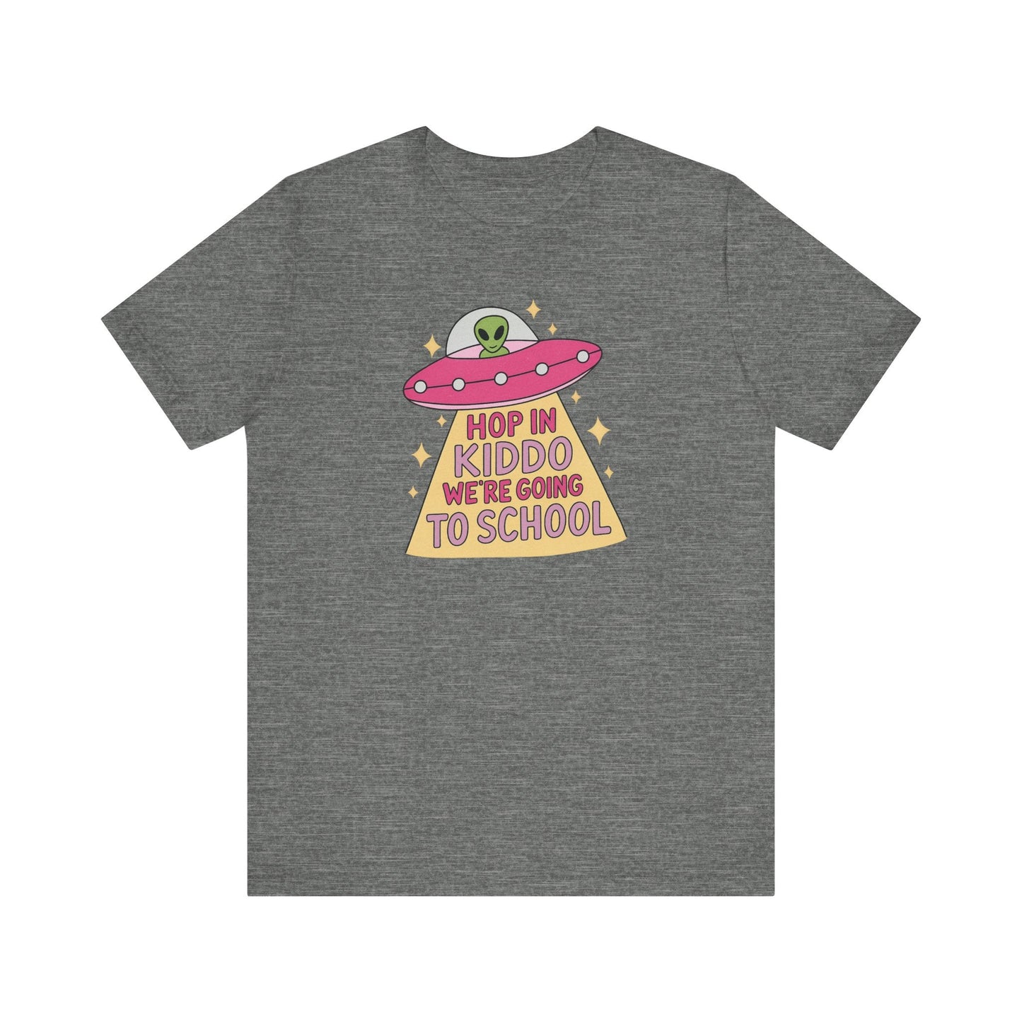 "Hop in Kiddo We're Going to School" Funny Teacher T-shirt - Teacher Care Crate - T-Shirt