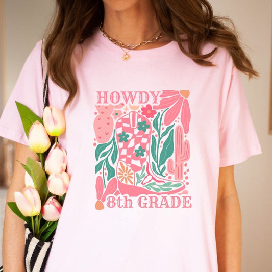 "Howdy 8th Grade" Teacher T-shirt - Teacher Care Crate - T-Shirt