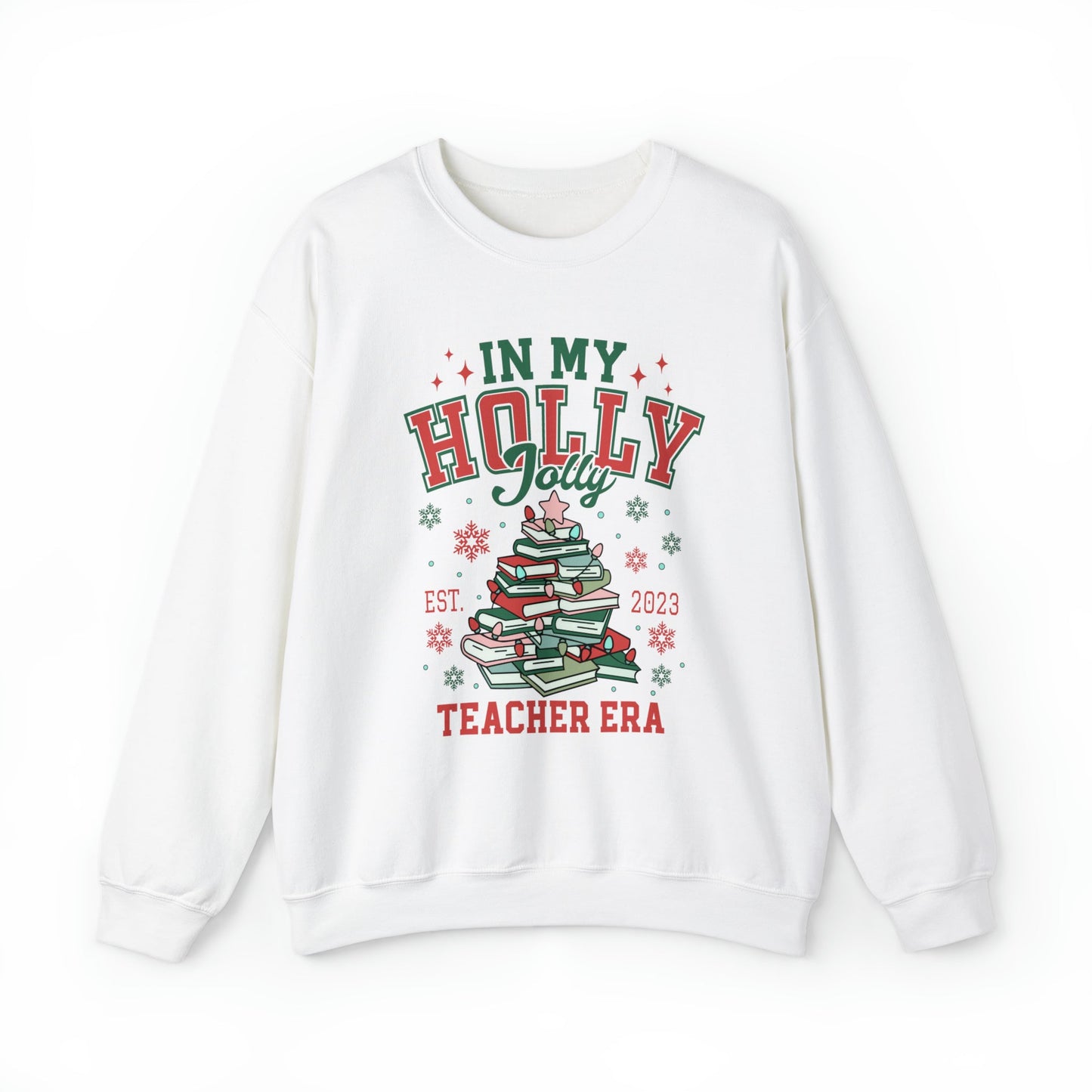 "In my Holly Jolly Teacher Era" Teacher Sweatshirt - Teacher Care Crate - Sweatshirt