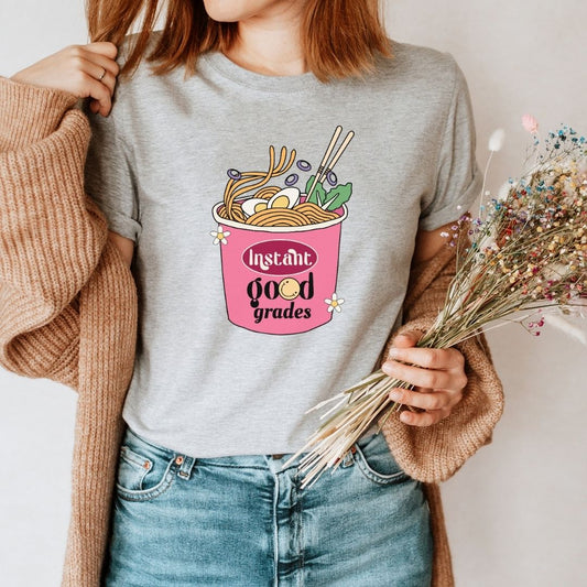 "Instant Good Grades Ramen" Funny Teacher T-shirt - Teacher Care Crate - T-Shirt