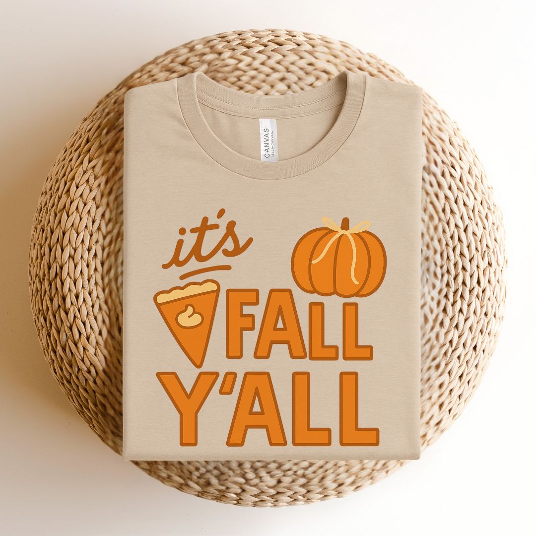 "It's Fall Ya'll" Block Letter Teacher T-shirt - Teacher Care Crate - T-Shirt
