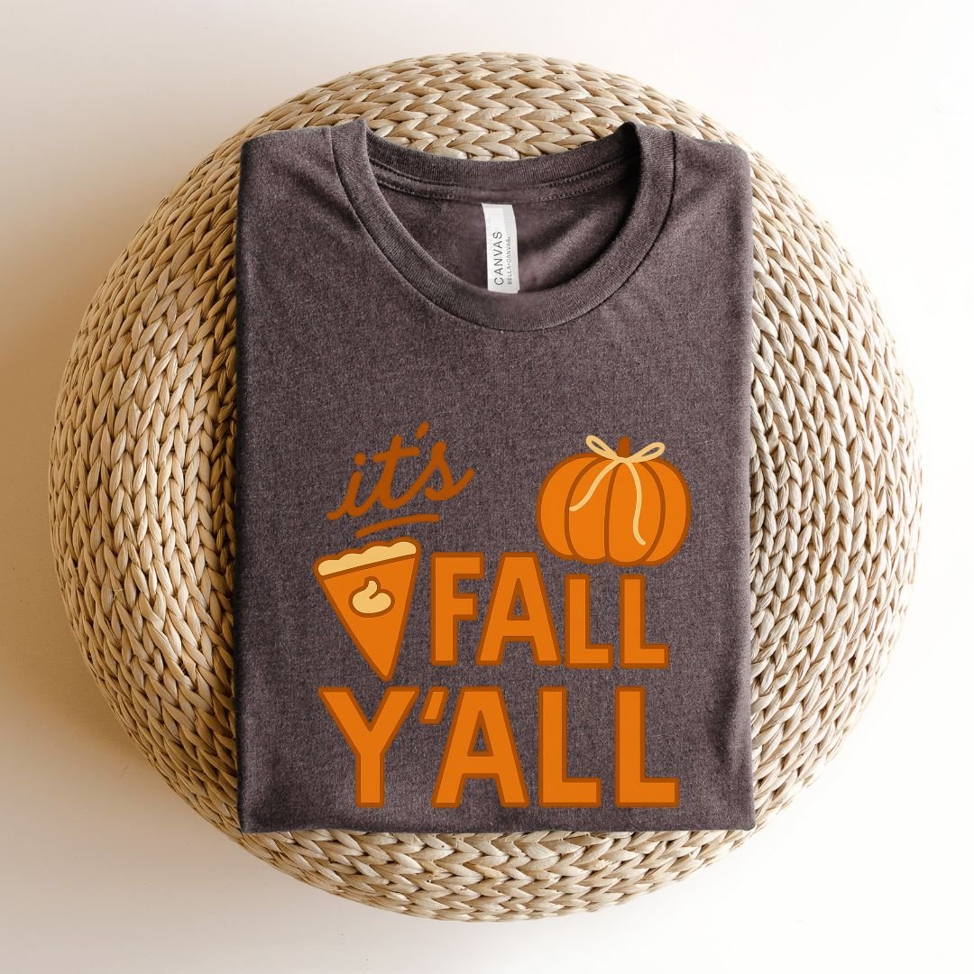 "It's Fall Ya'll" Block Letter Teacher T-shirt - Teacher Care Crate - T-Shirt
