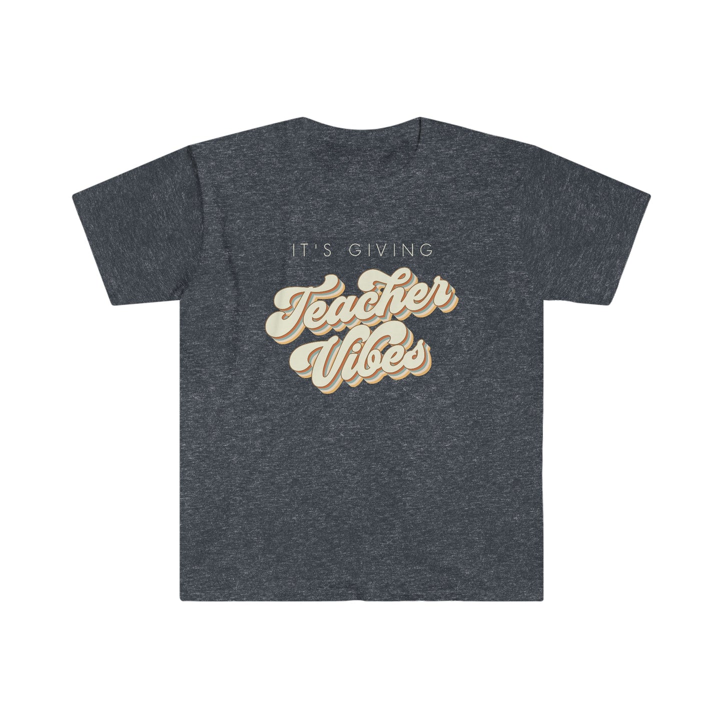"It's Giving Teacher Vibes" Neutral Teacher T-shirt - Teacher Care Crate - T-Shirt